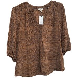 NWT Joie Animal Print 3/4 Sleeve Blouse